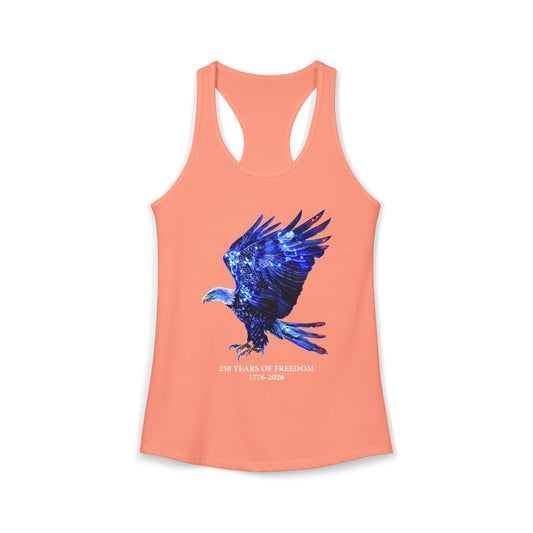 250 Years of Freedom 1776-2026 Independence Day USA Women's Ideal Racerback Tank
