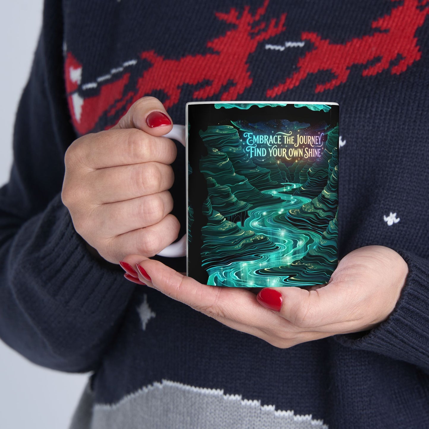 Embrace The Journey Find Your Own Shine Ceramic Mug (11oz/15oz)