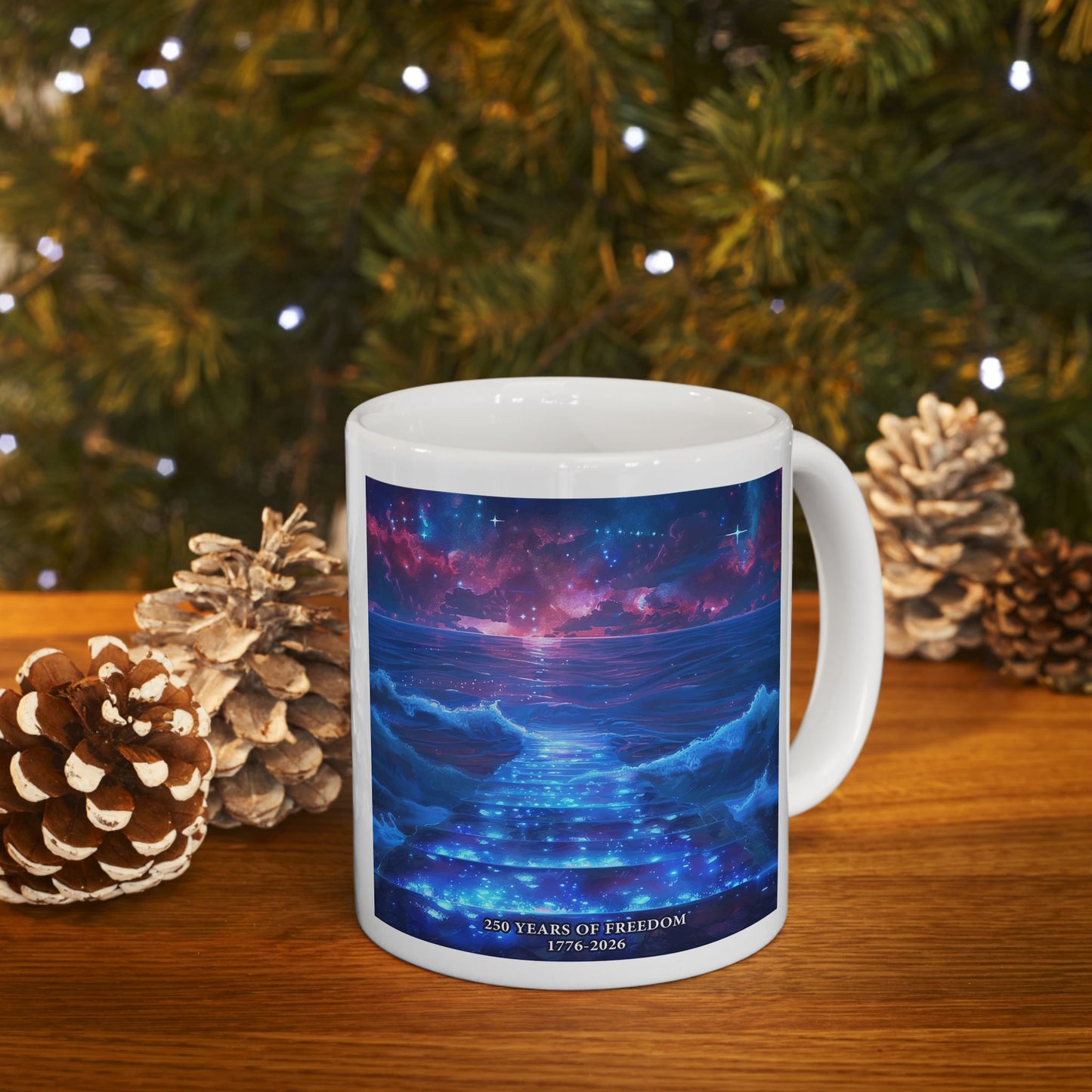 250 Years of Freedom 1776-2026 Independence Day USA Ceramic Mug (11oz/15oz)
