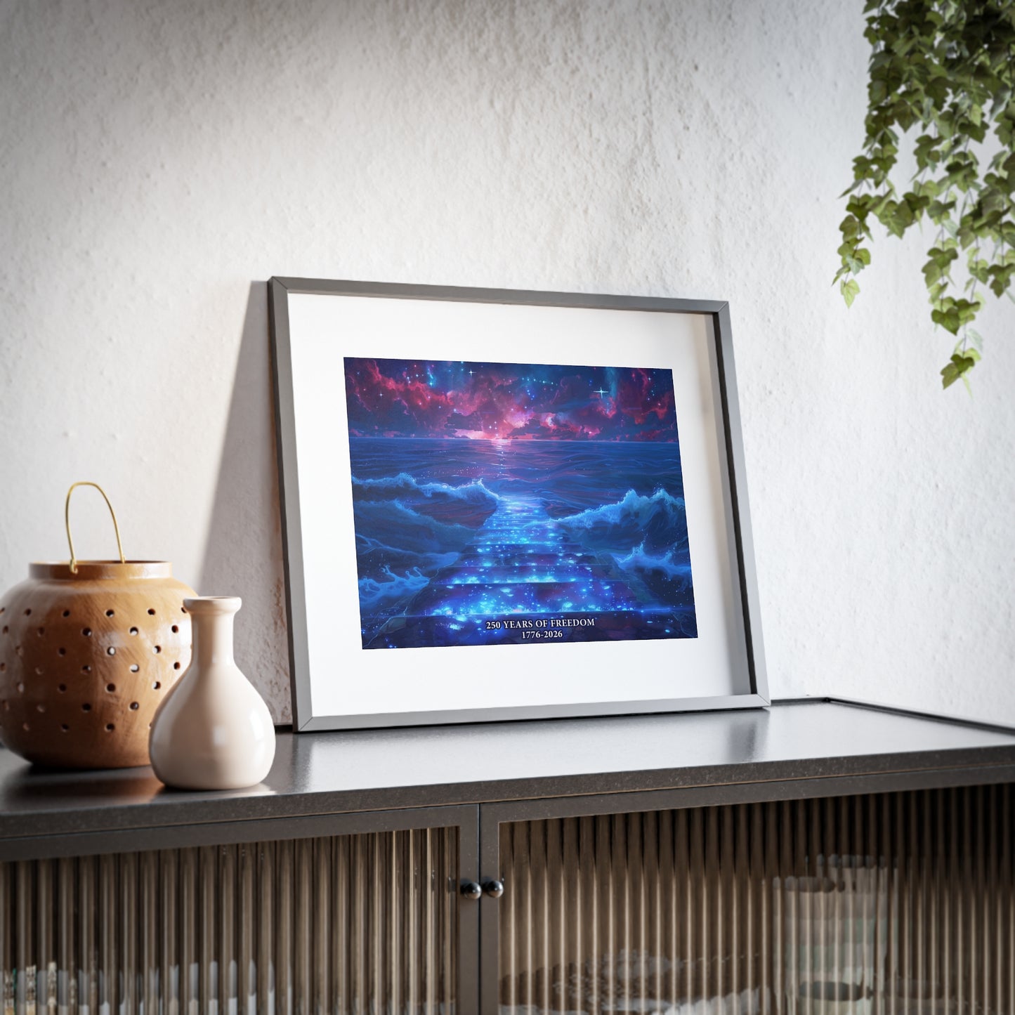 "250 Years of Freedom 1776–2026" Framed Wall Poster
