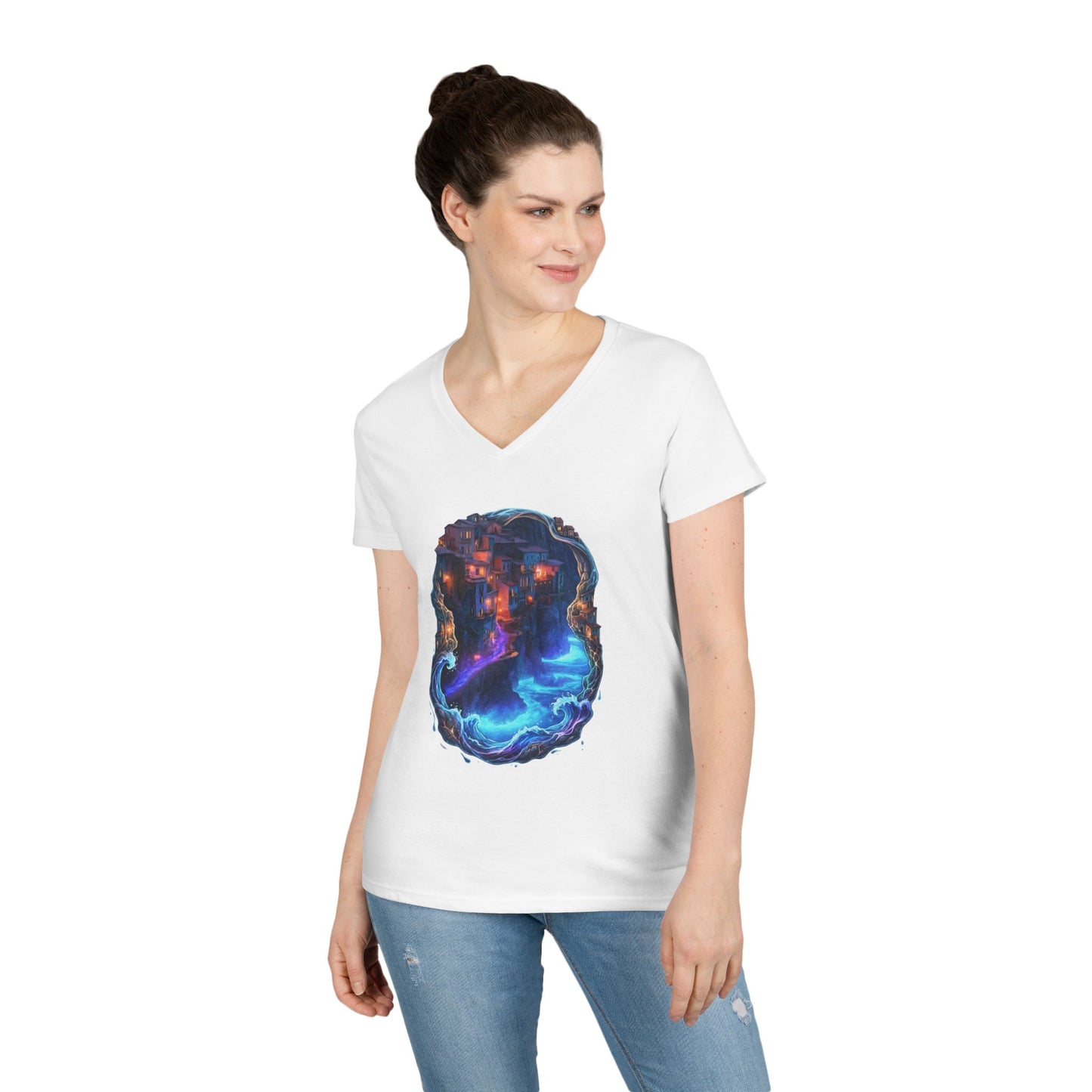 A Glowing Shore Women's V-Neck Tee