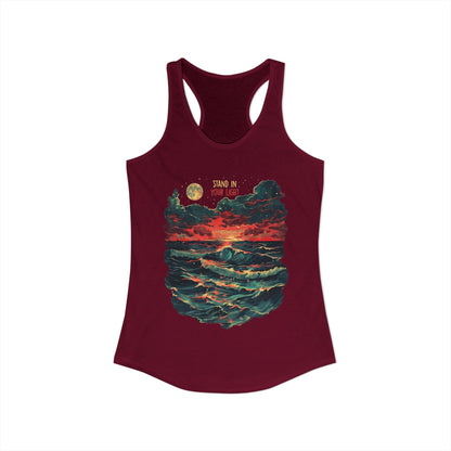 Stand In Your Light Women's Ideal Racerback Tank