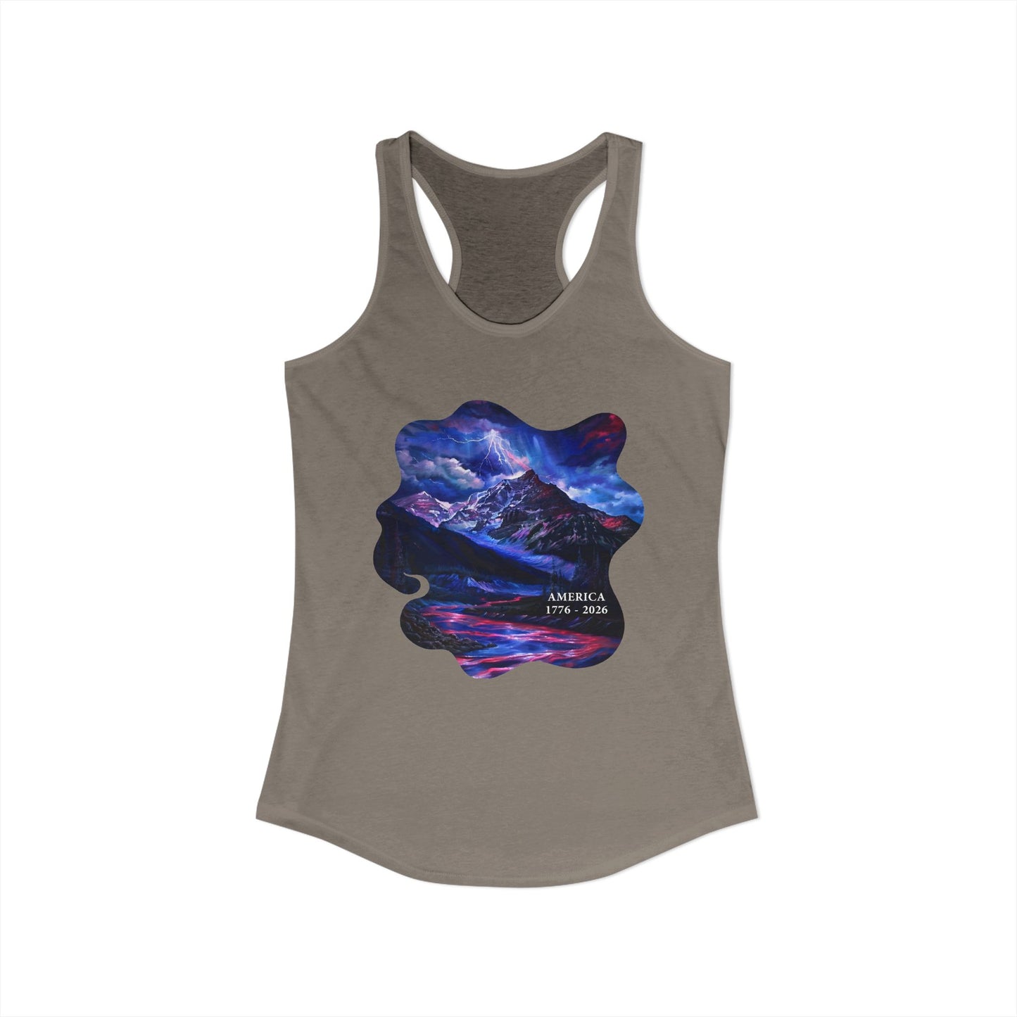 America 1776-2026 Independence Day USA Women's Ideal Racerback Tank