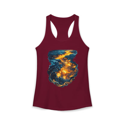 Lava Makes It Path Women's Ideal Racerback Tank