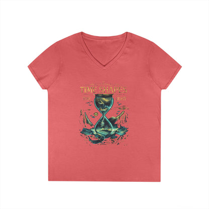 Time Shapes The Light Women's V-Neck Tee