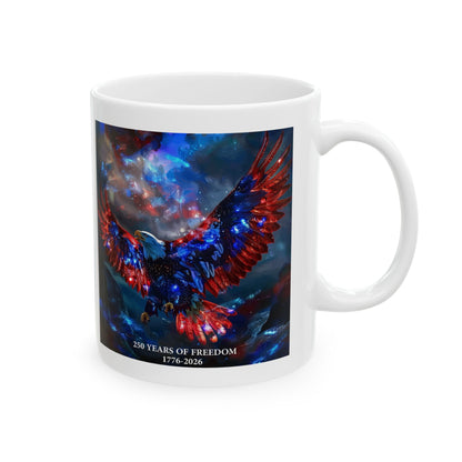 250 Years of Freedom 1776-2026 Independence Day USA Ceramic Mug (11oz/15oz)