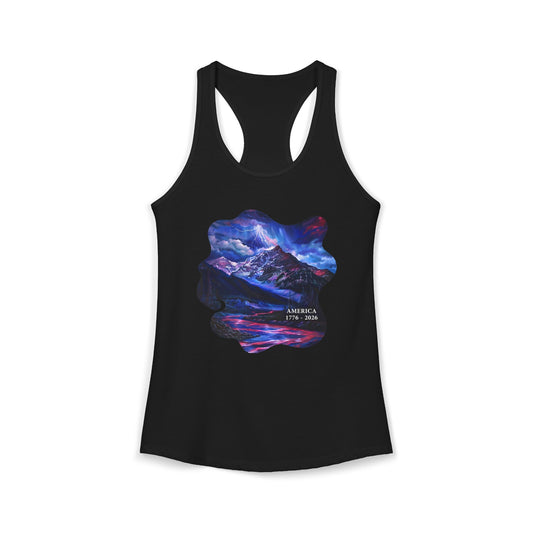 America 1776-2026 Independence Day USA Women's Ideal Racerback Tank