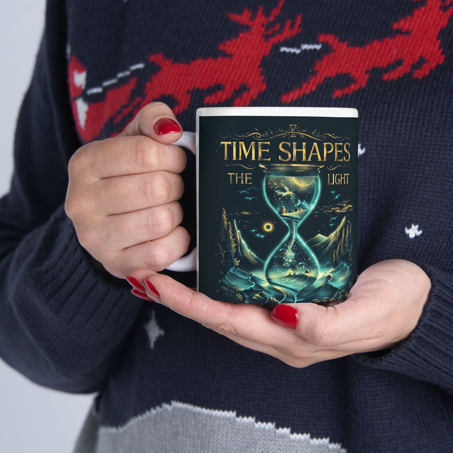 Time Shapes The Light Ceramic Mug (11oz/15oz)