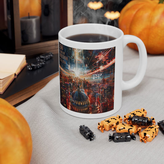 250 Years of Freedom 1776-2026 Independence Day USA Ceramic Mug (11oz/15oz)