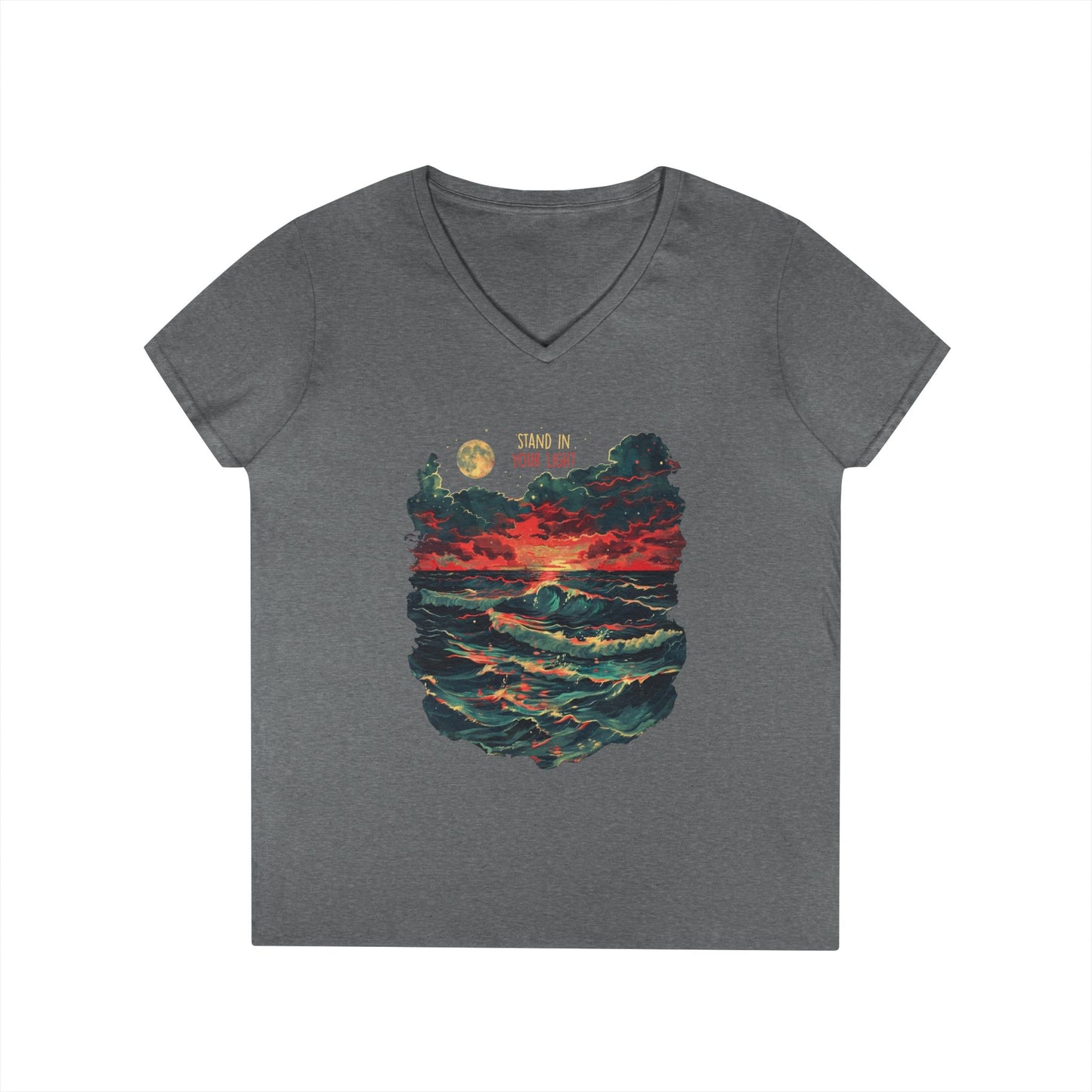 Stand In Your Light Women's V-Neck Tee