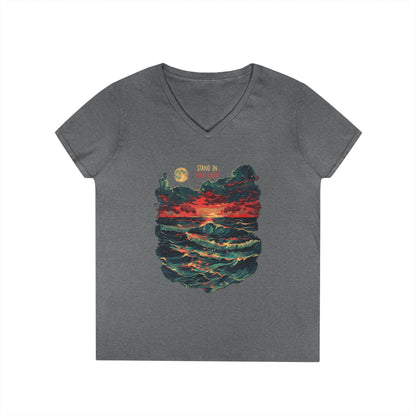 Stand In Your Light Women's V-Neck Tee