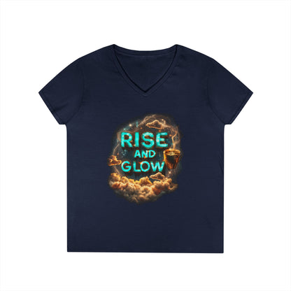 Rise and Glow Women's V-Neck Tee