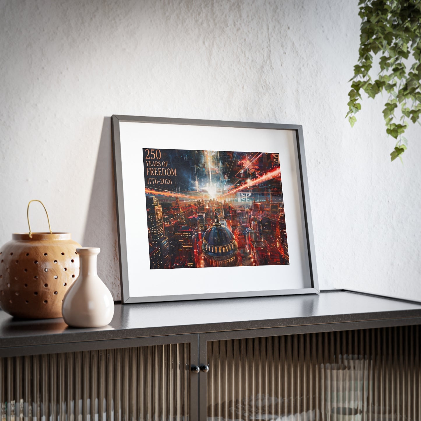 Copy of America "250 Years of Freedom 1776–2026" Framed Wall Poster