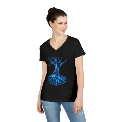 Light In The Tree Women's V-Neck Tee