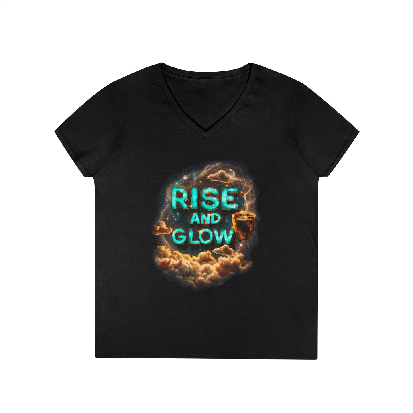 Rise and Glow Women's V-Neck Tee