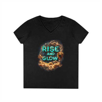 Rise and Glow Women's V-Neck Tee