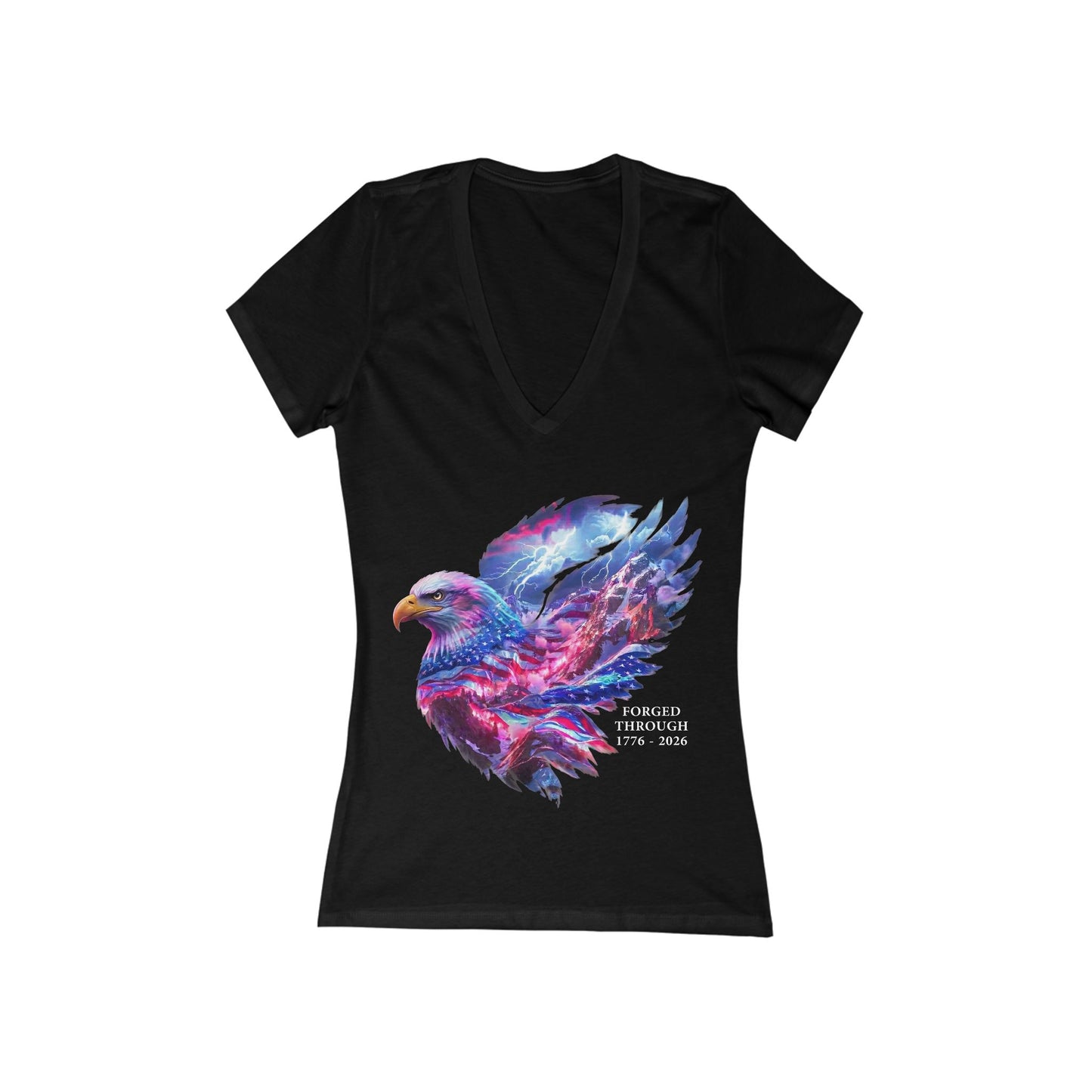 American Eagle Independence Day USA  Women's Deep V-neck Tee