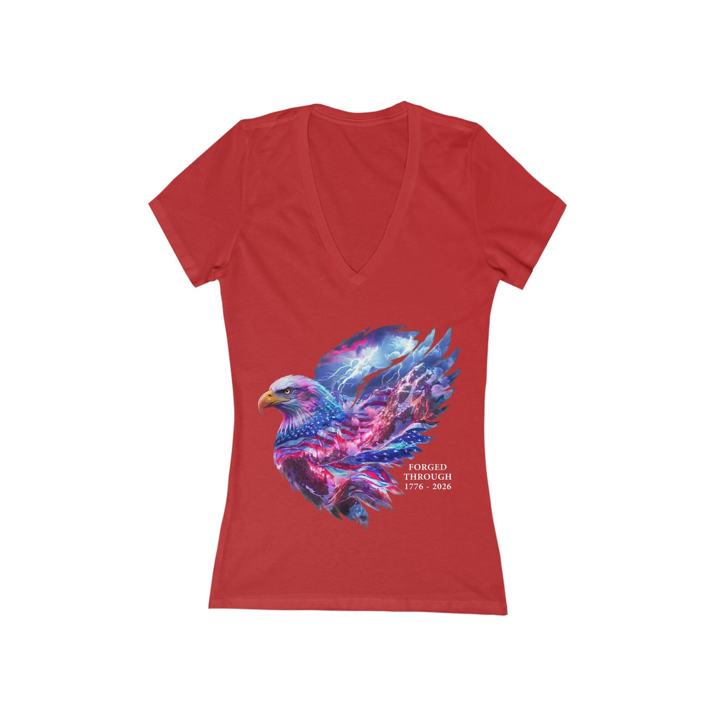 American Eagle Independence Day USA  Women's Deep V-neck Tee