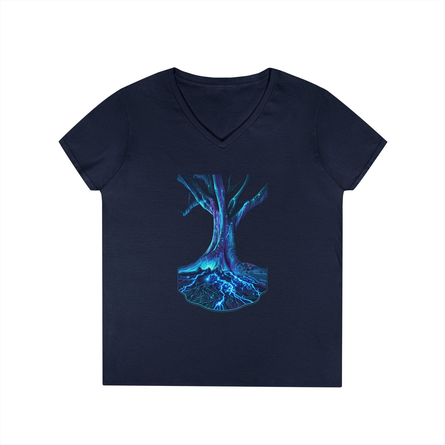 Light In The Tree Women's V-Neck Tee