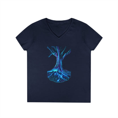 Light In The Tree Women's V-Neck Tee