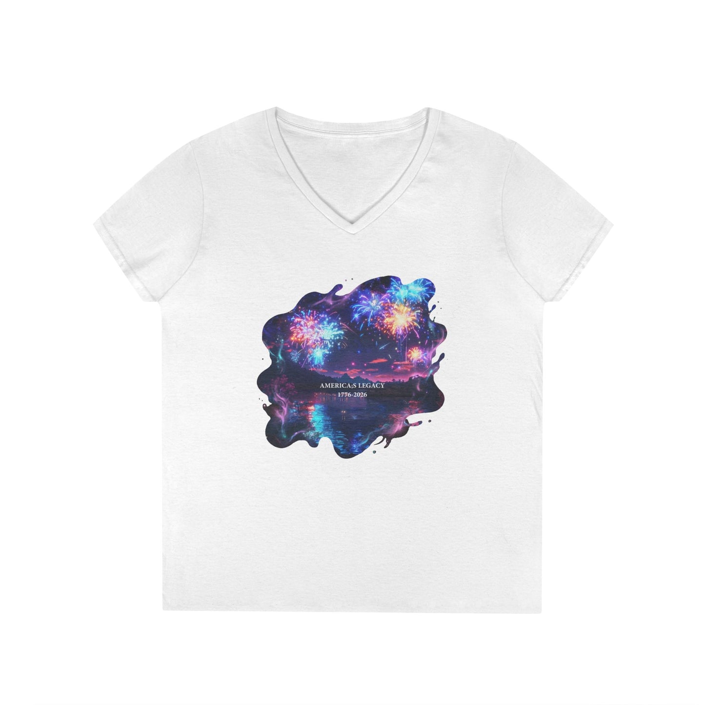 America's Legacy 1776-2026 Independence Day USA Women's V-Neck Tee