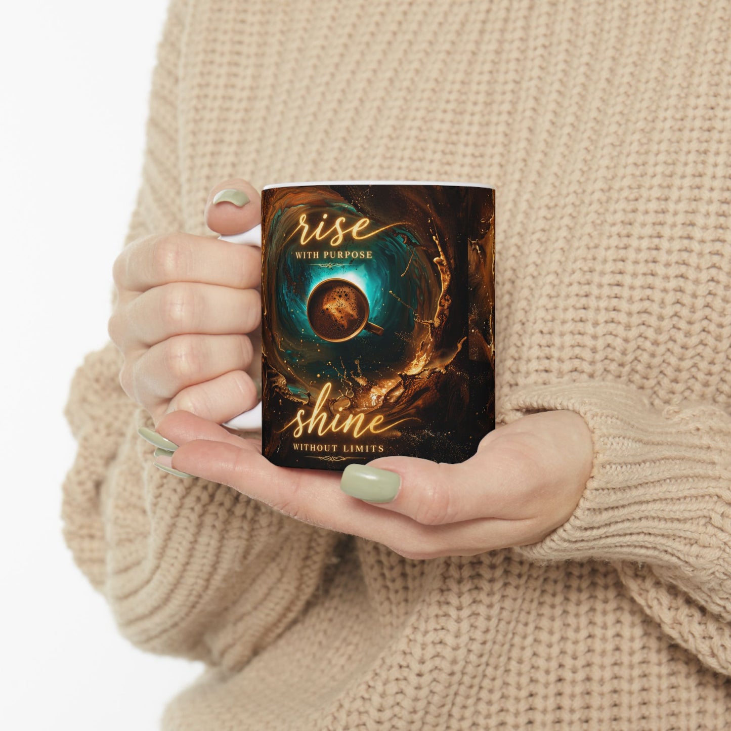 Rise With Purpose Shine Without Limits Ceramic Mug (11oz/15oz)