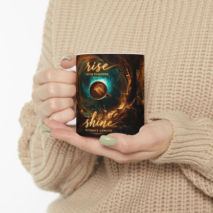 Rise With Purpose Shine Without Limits Ceramic Mug (11oz/15oz)