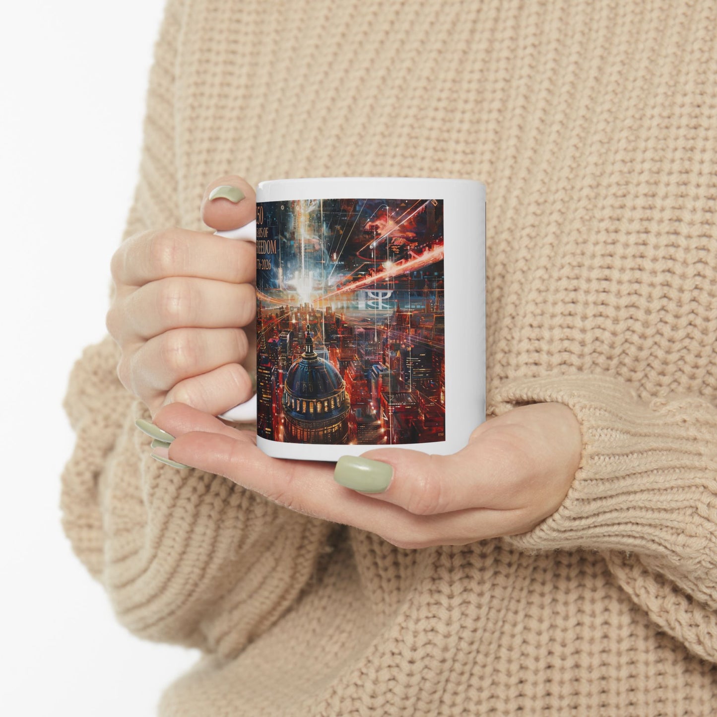 250 Years of Freedom 1776-2026 Independence Day USA Ceramic Mug (11oz/15oz)