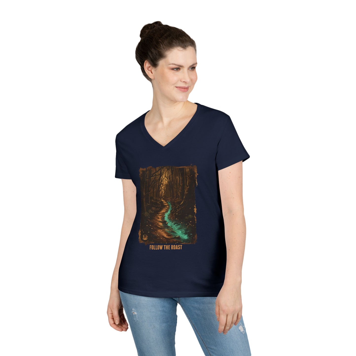Follow The Roast Women's V-Neck Tee