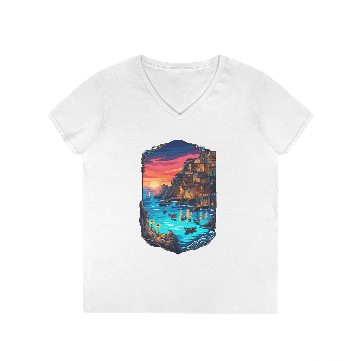 The Shining Bay Women's V-Neck Tee
