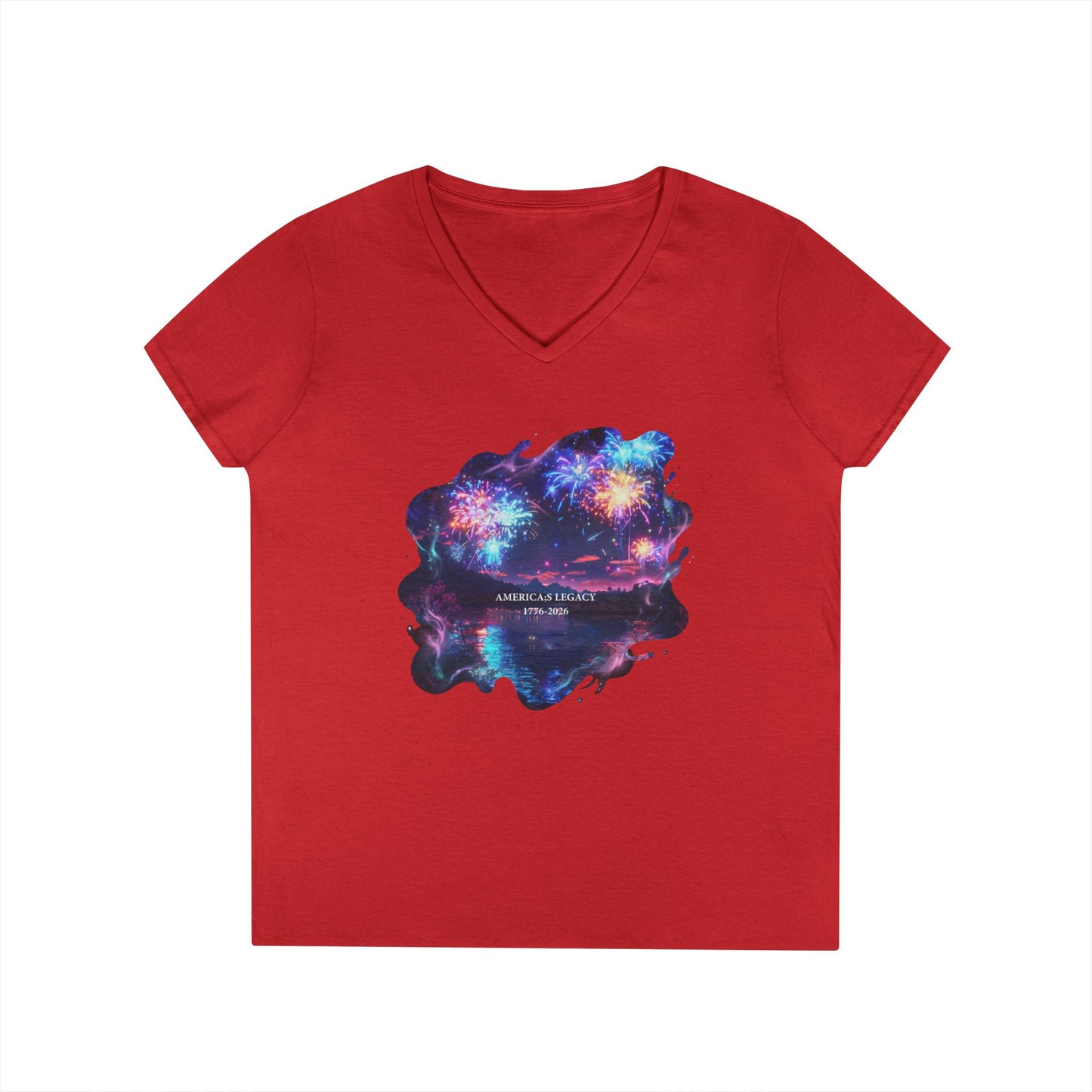 America's Legacy 1776-2026 Independence Day USA Women's V-Neck Tee
