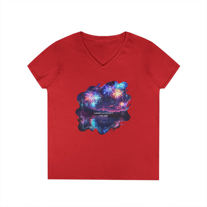 America's Legacy 1776-2026 Independence Day USA Women's V-Neck Tee