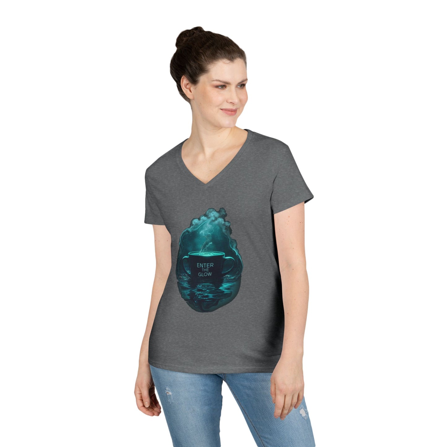 Enter The Glow Women's V-Neck Tee