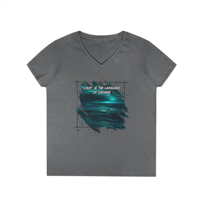 Light is The Language of Dreams Women's V-Neck Tee