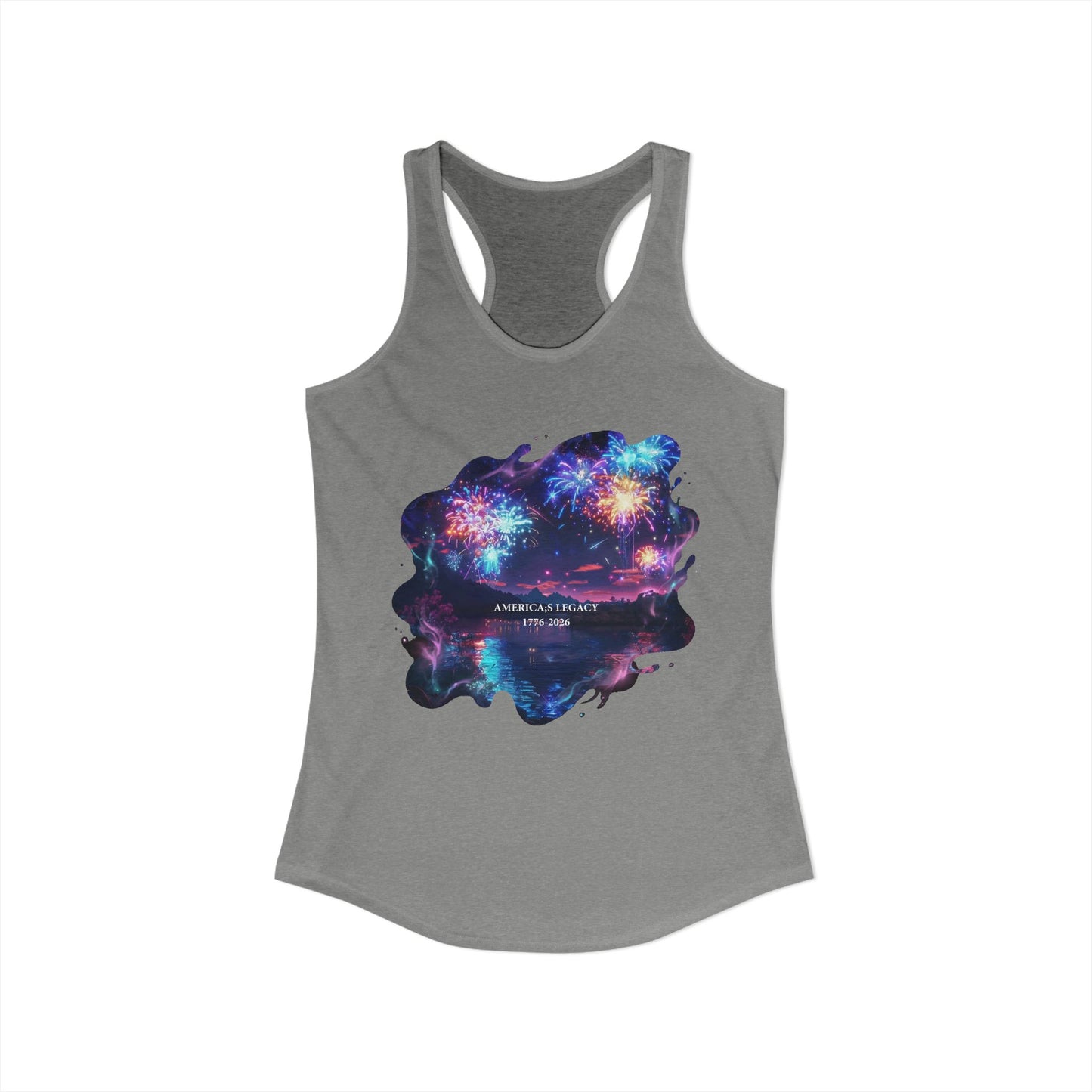 250 Years of Freeday 1776-2026 Independence Day USA Women's Ideal Racerback Tank
