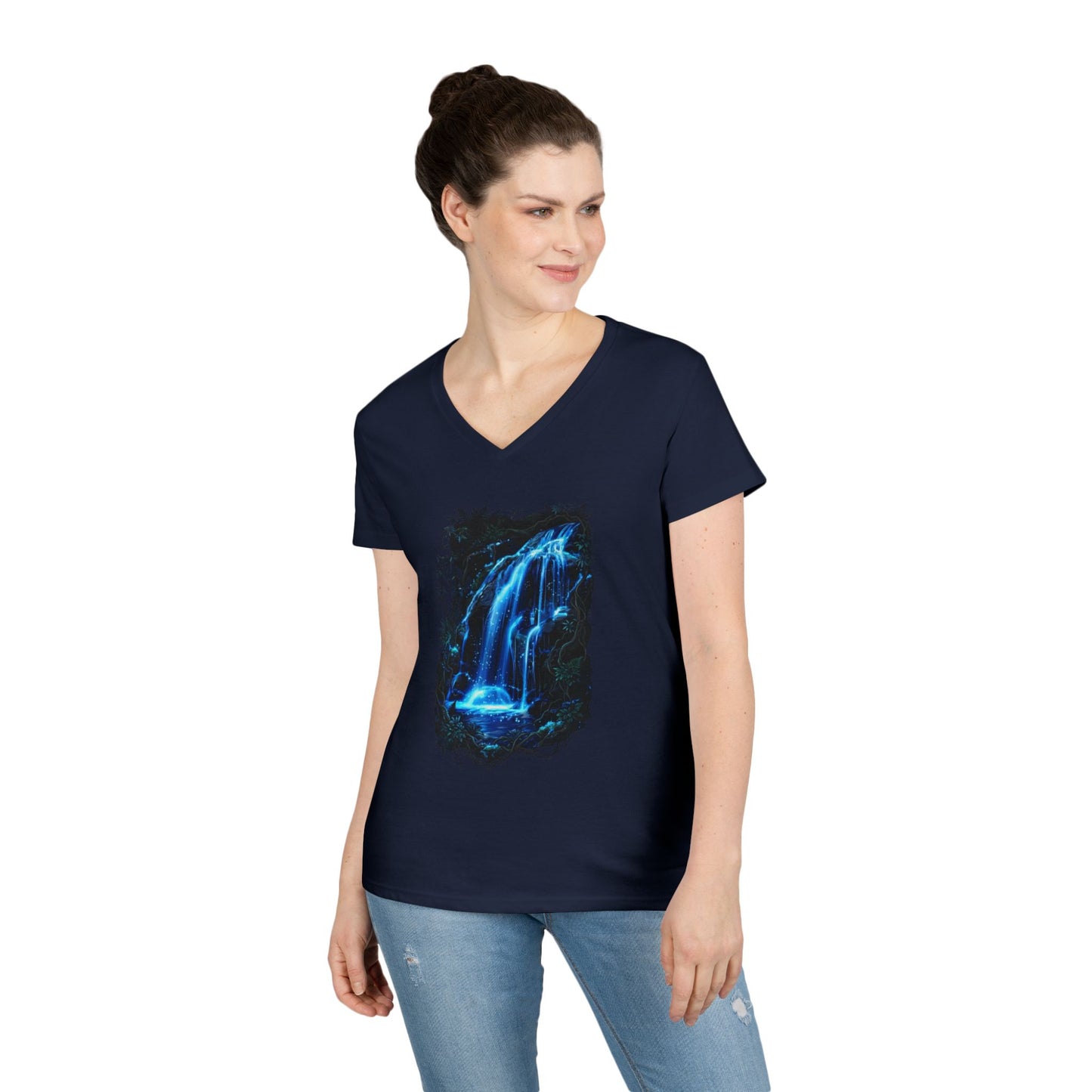 Fluid of Light Women's V-Neck Tee