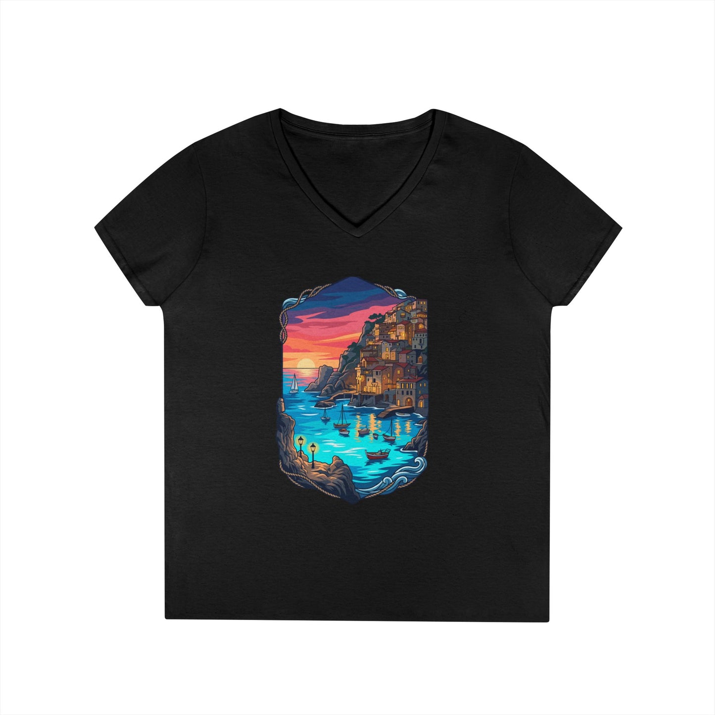 The Shining Bay Women's V-Neck Tee