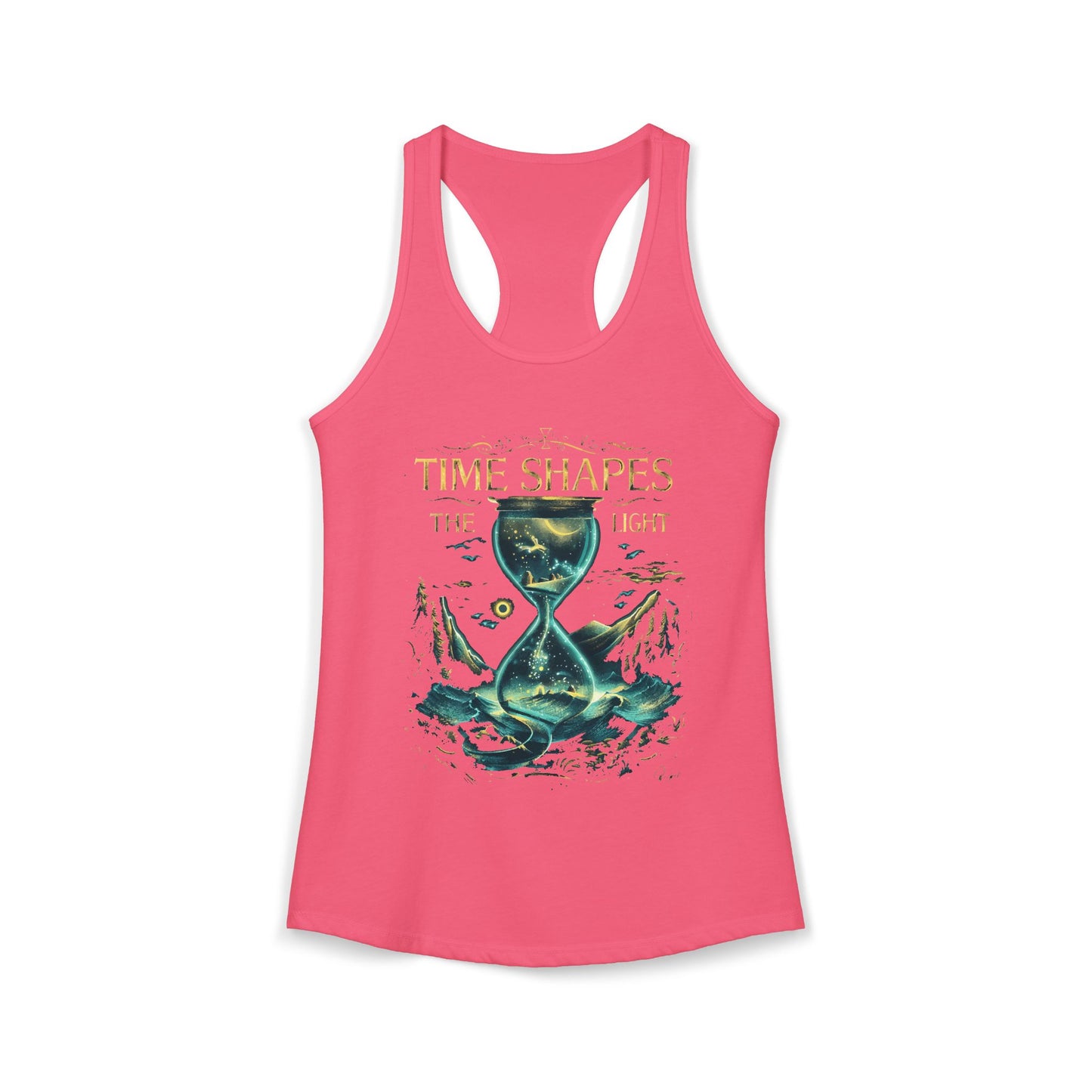 Time Shapes The Light Women's Ideal Racerback Tank