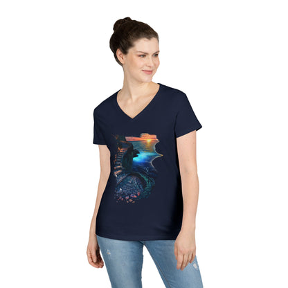 The Glowing Path Women's V-Neck Tee