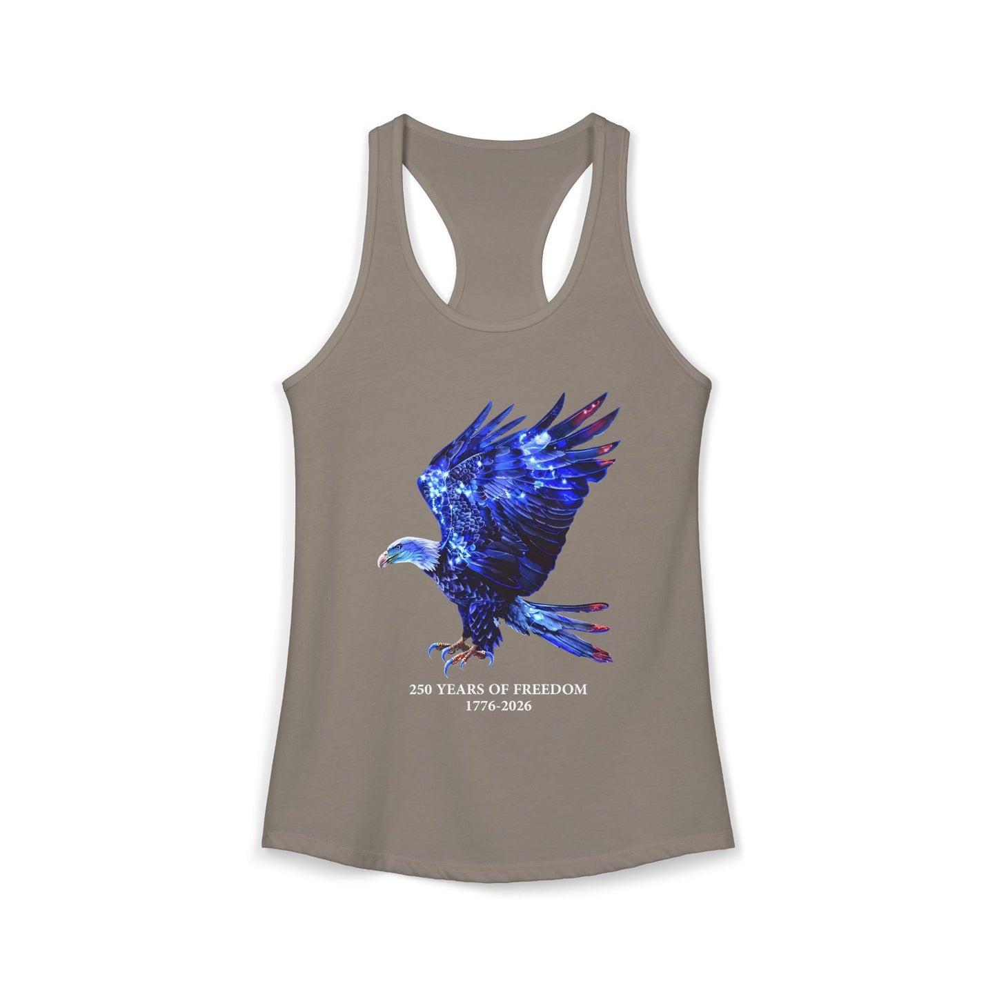 250 Years of Freedom 1776-2026 Independence Day USA Women's Ideal Racerback Tank