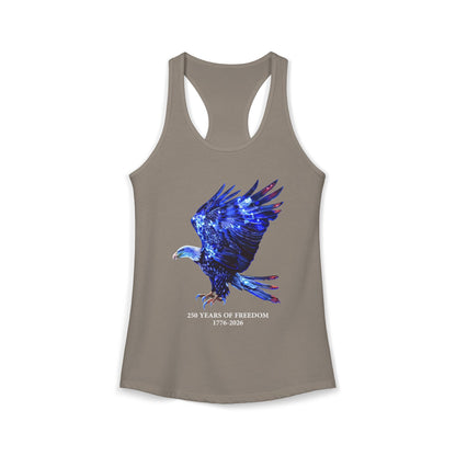 250 Years of Freedom 1776-2026 Independence Day USA Women's Ideal Racerback Tank