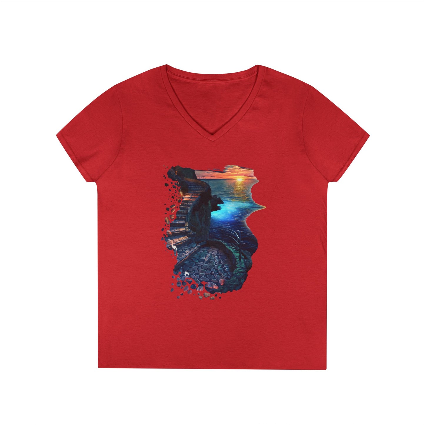 The Glowing Path Women's V-Neck Tee
