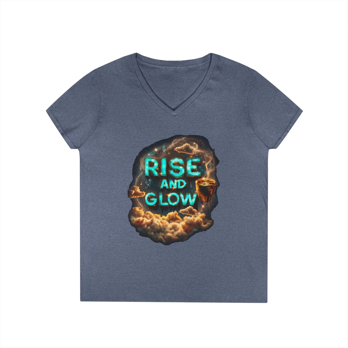 Rise and Glow Women's V-Neck Tee
