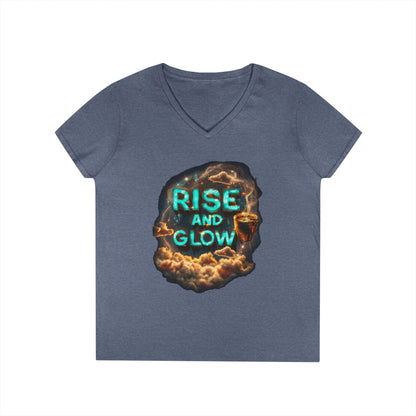 Rise and Glow Women's V-Neck Tee