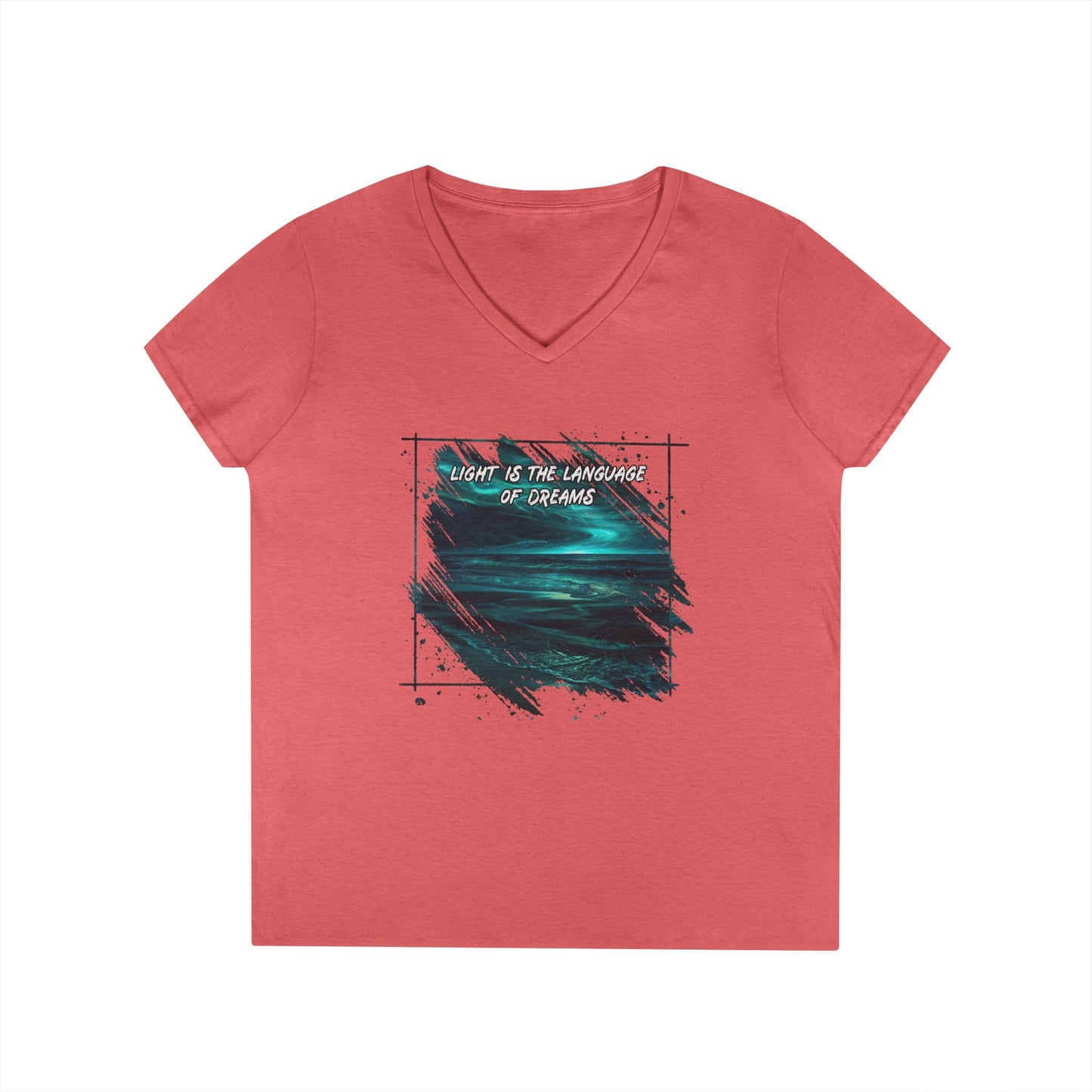 Light is The Language of Dreams Women's V-Neck Tee