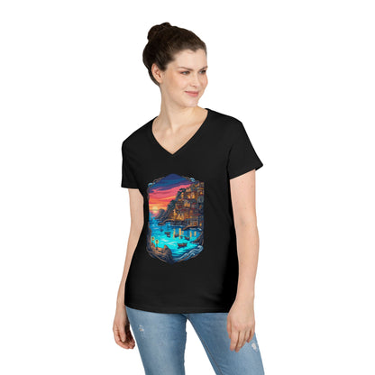 The Shining Bay Women's V-Neck Tee