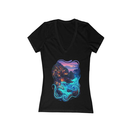 Light In The Sea Women's Deep V-neck Tee