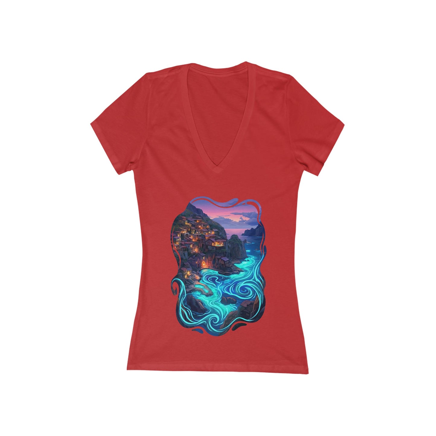 Light In The Sea Women's Deep V-neck Tee