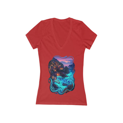 Light In The Sea Women's Deep V-neck Tee
