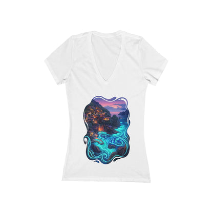 Light In The Sea Women's Deep V-neck Tee